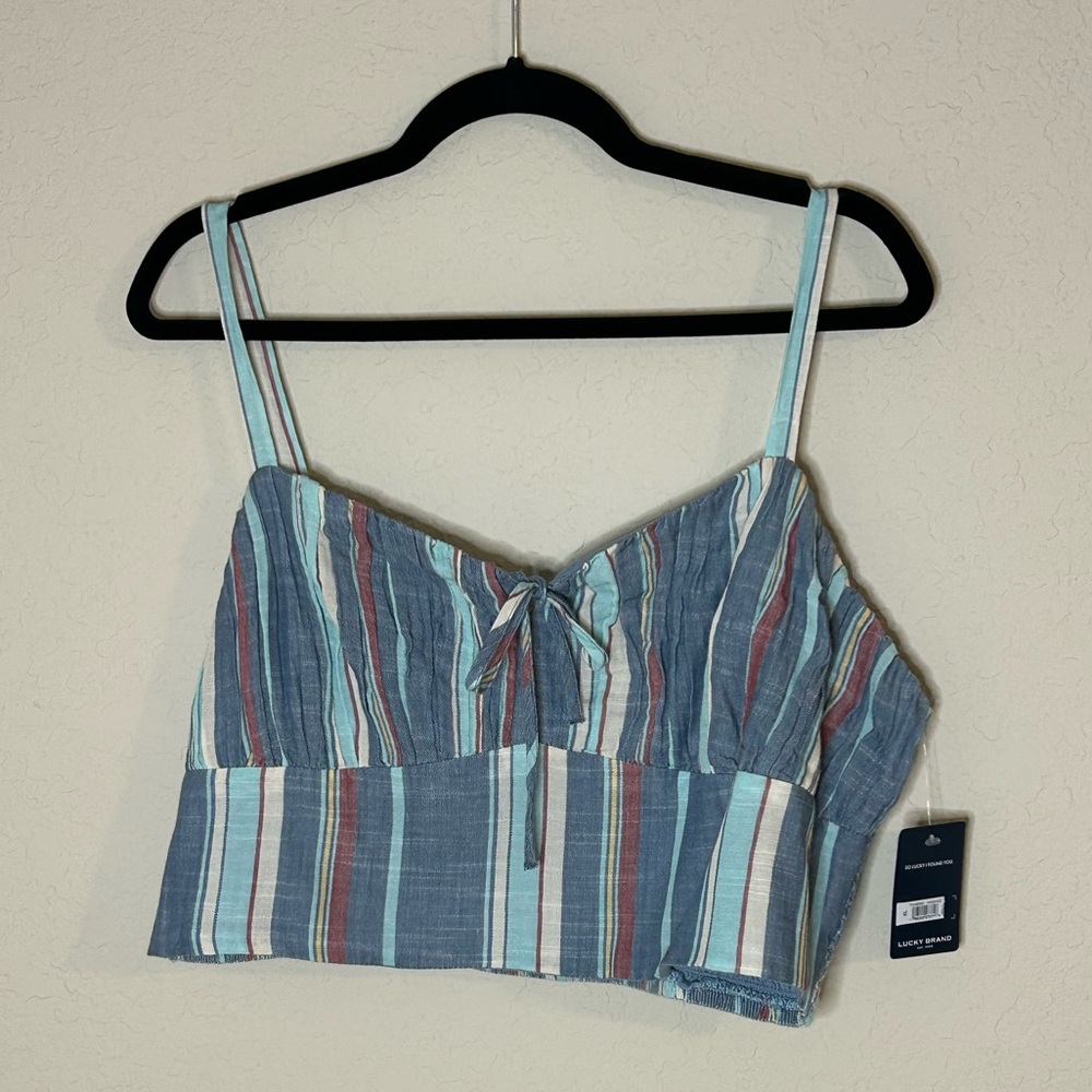 ☀️Lucky Brand Cropped Matchback Corset Top
